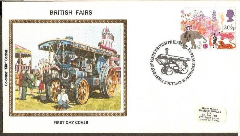 Great Britain 1983 British Bartholomew's Fairs Animal Rides Elephant Cricus P...