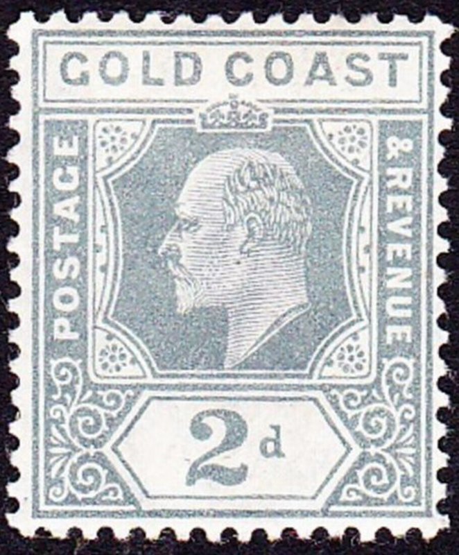 GOLD COAST 1909 KEDVII 2d Greyish Slate SG61 MH
