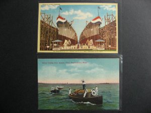 USA 2 Military postcards, ships and sailors, check these out!