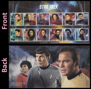 GB 4443-4454 Star Trek Character set (12 stamps with carrier card) MNH 2020