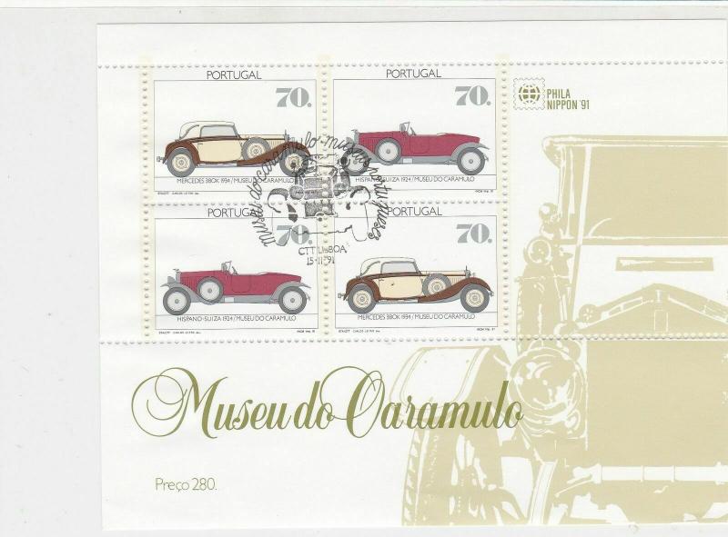 Portugal 1991 Classic Cars Mint Never Hinged Stamps Sheet  Ref 28541