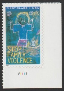 U.S.#B3 Stop Family Violence Semi-Postal (37c + 8c) PNS, MNH.  Dated 2003