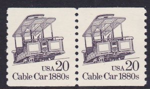 Pair 20c Cable Car Overall Tag US 2263b MNH F-VF