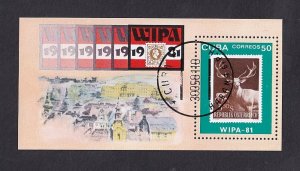 Cuba  #2411   cancelled   1981   sheet   WIPA '81