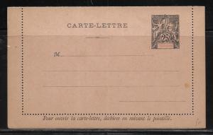 Indo-China Postal Stationery Lettercard H&G 2 Unused