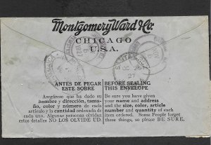 JAMAICA 1927 ADVERTISING REGISTERED COVER TO USA