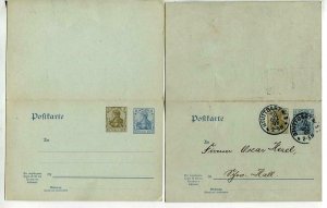 Germany 1906 2 Postal Stationary cards Used/Unused 6071