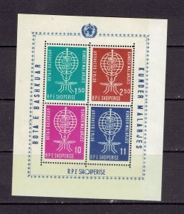 ALBANIA - 1962 WHO DRIVE TO ERADICATE MALARIA SS - PERF - SCOTT 609 - MNH