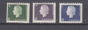 J48610 J L,Stamps 1962-3 canada mh #406-7,409 coils