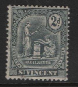 ST. VINCENT, 100, HINGED, 1909-11, PEACE AND JUSTICE