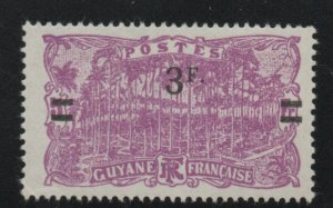 French Guiana Scott 108 MH* 1926 surcharged stamp