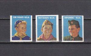 United States, Cinderella issue. 3 Scouting Labels.  ^