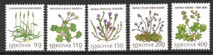 FAROE ISLANDS 1980 SEA PLAINTAIN Set Sc 48-52 MNH