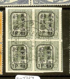 MALAYA  JAPANESE OCCUPATION (P1502B) TRENGGANU 8C  SGJ104   BLOF 4  VFU