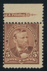 USA 270 - 5 cent Imprint Single with vertical wmk - VG Mint never hinged