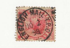 Victoria Sc #163  4p red  used with English Mail T.P.O.  CDS FVF