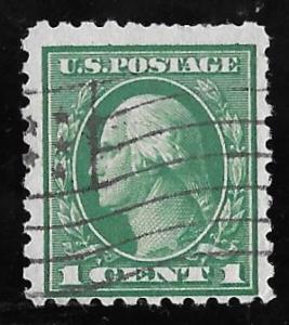 462 1 cent Super Logo Flag Cancel Washington, Green Stamp used F