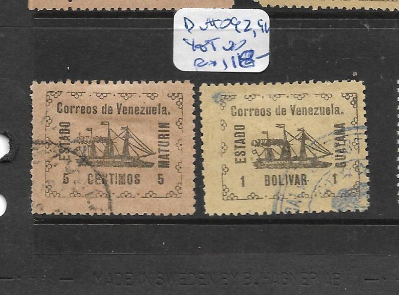 VENEZUELA GUYANA STATE MATURIN (P1604B)  Y&T 92, 96  VFU