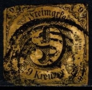 1852 German States Thurn & Taxis Scott #- 46 9 Kreuzer Imperf