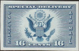 # 771 Mint No Gum As Issued Dark Blue Air Post Special Delivery