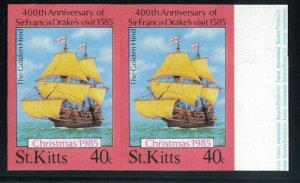 P2728 - ST. KITTS YVERT 597, MICHEL 169 CHRISTMAS 1985 IMPERF. PAIR MNH-