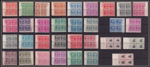 #xOther Mint NH, VF, #803-#834 plate number blocks of 4 (CV $670.95) (CV $ - ...