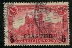 German Offices Turkey SC# 21 Piaster on 1mk o/p on Germany used