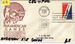 #C56, FDC, ANDERSON, CV=$2.50, (2012)