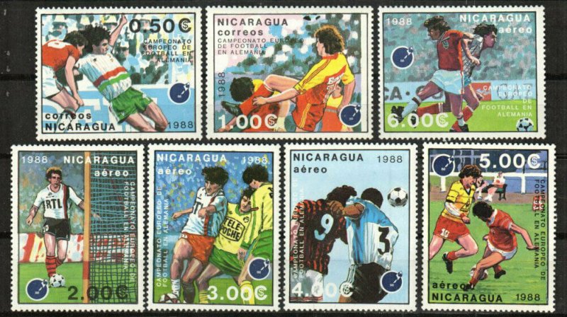 Nicaragua Stamp 1693-1699  - Essen Soccer Championships