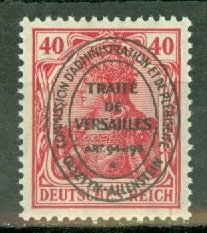 HL: Allenstein 28ff MNH unissued overprint on 40pf CV $210