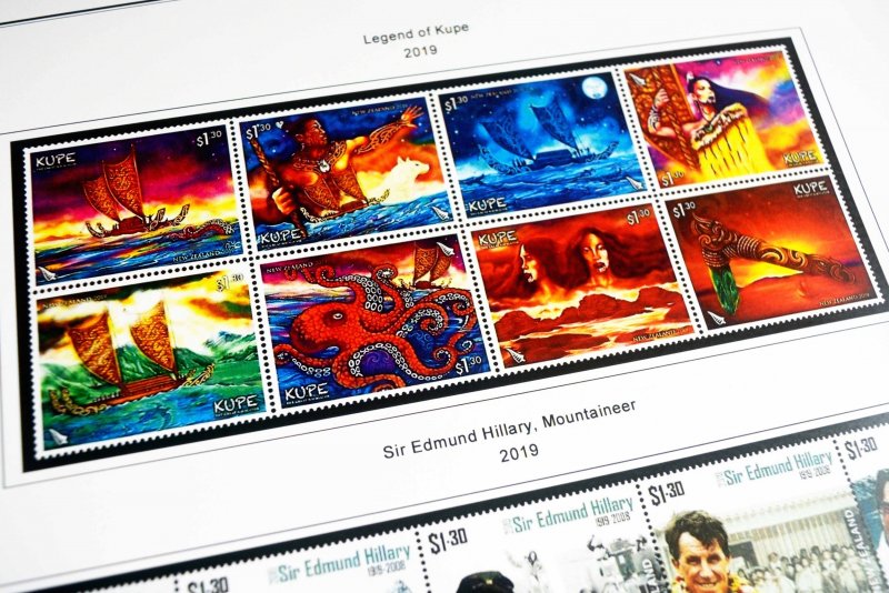 COLOR PRINTED NEW ZEALAND 2016-2020 STAMP ALBUM PAGES (103 illustrated pages)