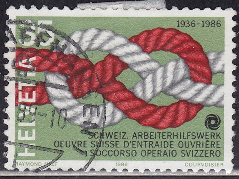 Switzerland 772 USED 1986 Knot 35c