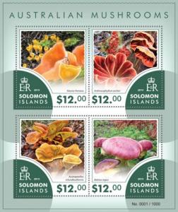 SOLOMON ISLANDS 2015 SHEET AUSTRALIAN MUSHROOMS slm15401a