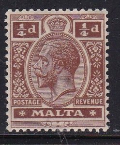 Album Tesori Malta Scott#66 1/4p George V come Nuovo Sinistra