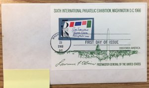 US #1311 SIPEX First Day Cover (FDC) 1966