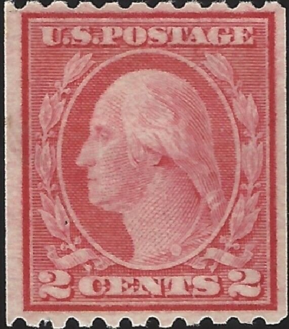 US Scott #487 Mint Hinged 2 Cent Type II Perf 10 George Washington Coil Stamp