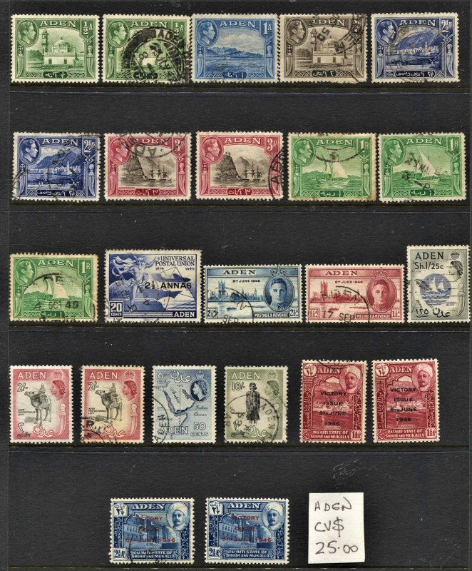 STAMP STATION PERTH Aden #23 Mint / Used Selection - Unchecked