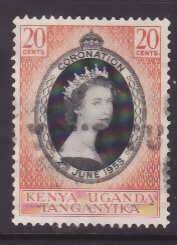 Kenya Uganda Tanganyika-Sc#101- id24-used QEII Coronation set-1953 -