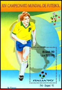 2244 BRAZIL 1990 WORLD CUP, ITALY, FIFA, SOCCER FOOTBALL, MI# B84 RHM B-86,MNH