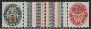 Germany Scott # B24, B25, 2 label, mint nh, tete beche, Mi# KZ10