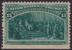 #238 Mint NH, VF, SE, some gum skips (CV $600 - ID46410) - Joseph Luft