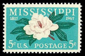 PCBstamps     US #1337 5c Mississippi Statehood, MNH, (11)