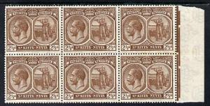 St Kitts-Nevis 1921-29 KG5 Script CA Columbus 2.5d brown ...