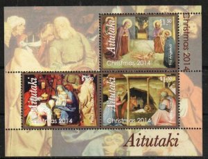 Aitutaki Stamp 627  - 2014 Christmas paintings