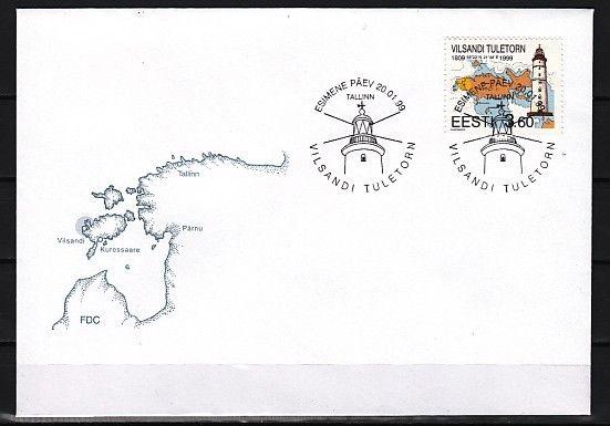 Estonia, Scott cat. 356. Vilsandi Lighthouse issue. First day cover. ^