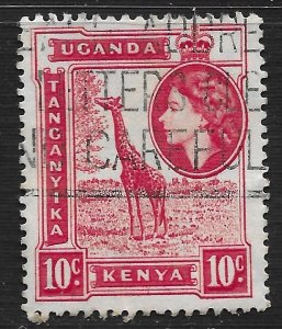 Kenya Uganda & Tanzania #104 10c Queen Elizabeth II and Giraffe