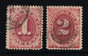 AFFORDABLE GENUINE SCOTT #J22 #J23 F-VF USED SET OF 2 POSTAGE DUE STAMPS #19450