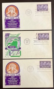 959 Cachetcraft Lot of 3 Woman’s Rights Convention-Progress of Women FDCs 1948