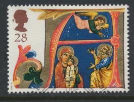 Great Britain  SG 1584 SC# 1418 Used / FU with First Day Cancel - Christmas 1991