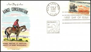 Scott 1176 4 Cents Range Conversation Fluegel FDC - Unaddressed Planty 1176-11